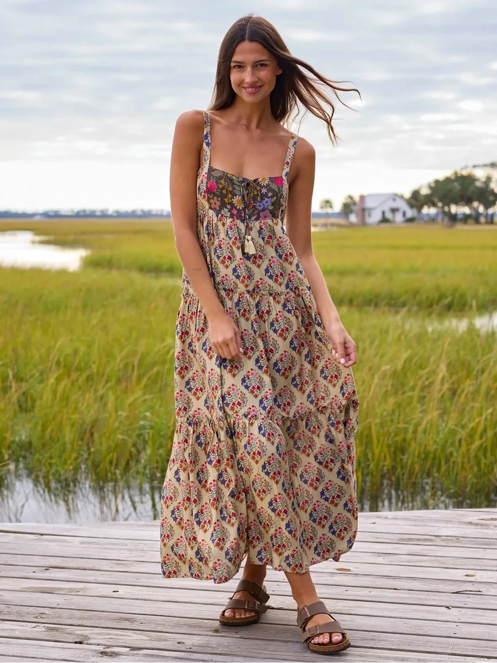 Cami Tie-Front Maxi Dress - Picture 3 of 5